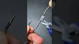 Самый прочный рыболовный узел! Завяжите крючок как профессионал 🎣💪 #рыболовныйузел #урок #шорты