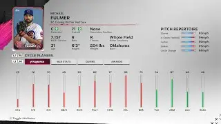 【MLBTheShow24Stats/メジャーリーグ選手能力】 RedSox3A 32 Michael Fulmer レッドソックス3A マイケル・フルマー選手