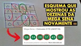 ESQUEMA QUE MOSTROU NOVAMENTE AS DEZENAS DA MEGA SENA ! #APRENDA A #FAZER