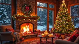 Hermoso Ambiente Navideño 2026 🎅🎄 Música Navideña Relajante Con Un Acogedor Fondo De Chimenea 🔥