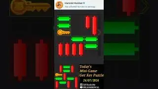 🗝️ Today's Mini Game Get Key Puzzle, Hamster 🐹 Kombat, earn money 🤑 without any investment.