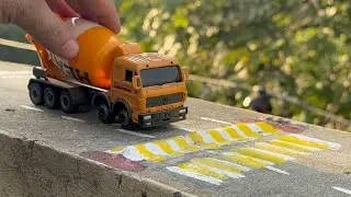 Cars Drive over The Speed Bumps -About Cars 