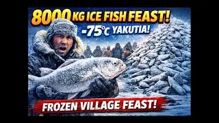 Arctic Life: 8000kg Ice Fishing Feast in &minus;75&deg;C Yakutia | Feeding an Entire Frozen Village