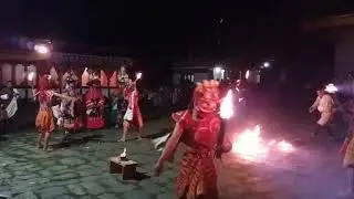 Fire Mask dance ceremony  Bhutan. like and subscribe.