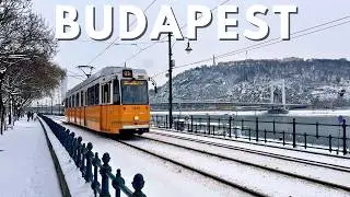 Budapest Walking Tour in Deep Snow | Magical Winter Wonderland