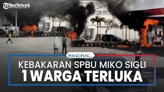Kebakaran Hebat Landa SPBU MIKO Sigli, Satu Warga Luka Bakar Serius