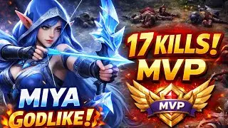 🎯 Miya 17 Kills | Savage Marksman Gameplay | MLBB