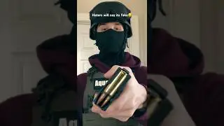 Putting real bullets in an airsoft gun😮💀 #airsoftmemes #military #airsoft #darkhumour #funny