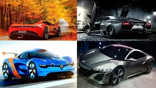 Lamborghini sinistro, acura nsx, BMW MT 58, ferrari f490, Koenigsegg mercedes AMG GT 6, peugeot onyx