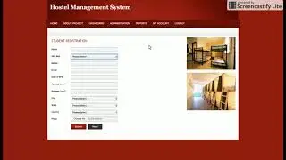 Hostel Management System | PHP and MySQL Project Source Code | PHP MySQL CRUD Project