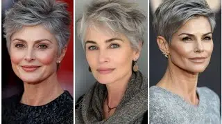 Pixie Gray Hairstyles With All Type Of Gray Shades For Women Over 50