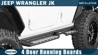 Jeep Wrangler JK 4 Door Wheel To Wheel Running Boards Side Step Bars | Installation