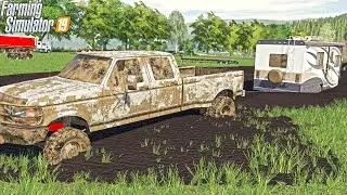 REAL MUD IN FARMING SIMULATOR 2019 | MUDDING FT. FUMMINS | FS19
