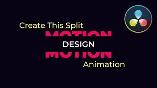 Text Split Animation in Davinci Resolve Tutorial