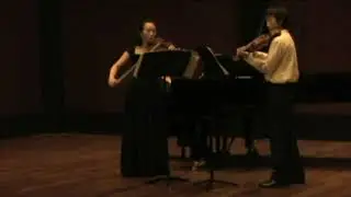 J.S. Bach, Double Violin Concerto 3rd mvt with her student for Doctorate Lecture-Recital.
