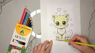 SO SATISFYING 😍 Cute Coloring ASMR#coloringasmr#relaxingvideo#satisfying#cuteart#asmrart