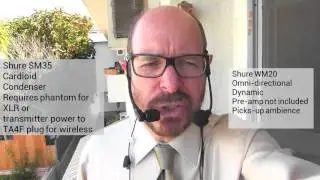 Shure, wired headworn mic comparison