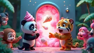 Cartoon Animals Enter Magical Elevator 🌈 | Ice Cream, Running & Flying Clothes Adventure!