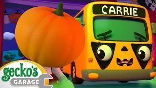 Drive Thru Haunted Halloween House 🎃 Learn Emotions | Gecko's Garage Cartoons for Kids