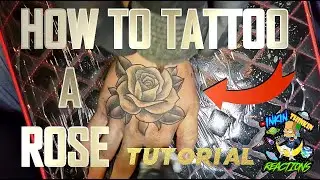 Best Tattoo Equipment for Perfect Black & Grey Rose Tattoo Tutorial #tattooing101 #tattoo #ink