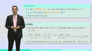 D&eacute;riv&eacute;es - partie 1 : d&eacute;finition