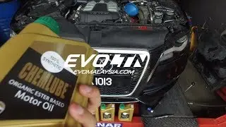 So my Audi S4 now runs the group 5 ester based engine oil from Chemlube | Evomalaysia.com