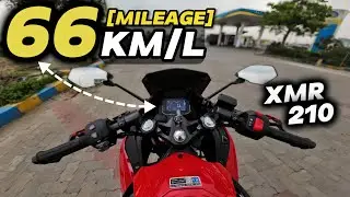 1ST TIME ON YOUTUBE : 66 KMPL MILEAGE WITH XMR 210 | WITH PROOF  | AJR7 - [Moto Mystique]