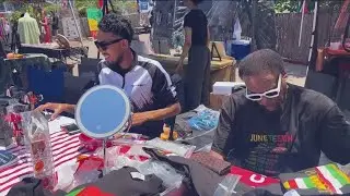 Father and son create their own business at Juneteenth celebration on Father's Day