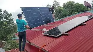 Solar railings and solar panel installation