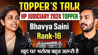 Bhavya Saini Rank-16 | Himachal Judiciary Topper Interview | HPPCS J Mock Interview | JudiciaryByPW