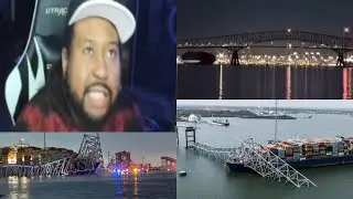 Crumbled so easy! Akademiks reacts to Baltimore Key Bridge Collapse after ship collides with pillar!