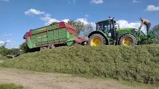 Rakieta Wjazd na pryzme John deere 6120M + Strautmann super vitesse