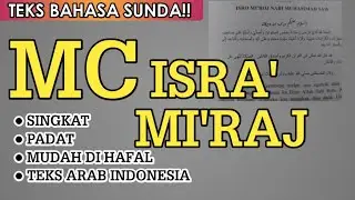 MC / PEMBAWA ACARA Isra' Mi'raj terlengkap bahasa sunda banyak di pakai | lengkap dengan teks