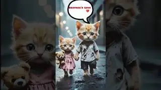 Brother's Love: A Poor Cat's Journey to Success #shorts