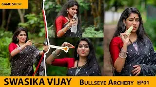നിങ്ങൾ പാവയ്ക്ക കഴിച്ചിട്ട് ലഡു കഴിച്ചിട്ടുണ്ടോ? Swasika Vijay Bullseye ArcheryGame Ep01 FullVideo