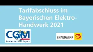 Tarifabschluss Elektro Handwerk Bayern 2021