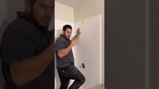 Hole on shower panel #viral #diy #drain #pipecutter #shortsvideo #construction #diytip #tool #tips