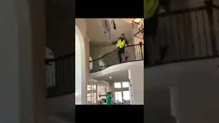 lego star wars ship thrown from balcony destroyed