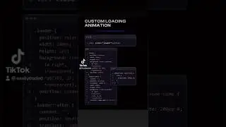 Custom loader animations #csstricks #webdesign #coding #shorts