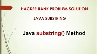 java substring() method