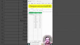 Automated serial number in excel #excel #excelformula #exceltips #dailylearning #tricks #windows