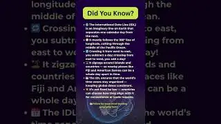 🌐The International Date Line - The Invisible Line That Controls Time 🌍