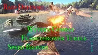 Ark Raid Defense! Speed Bronto, Flamethrower Turtle, Wyvern Combat