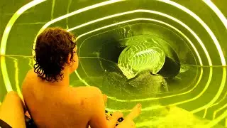 Super Long Oval Water Slide! Plopsaqua - De Glijdende Banden