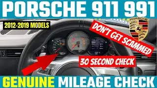 How To Check Genuine Mileage on a Porsche 911 991 IN 30 SECONDS (2012-2019 models)