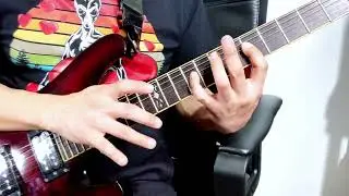 Guitar Tapping long stretch 5 fret to the 9 fret exercise