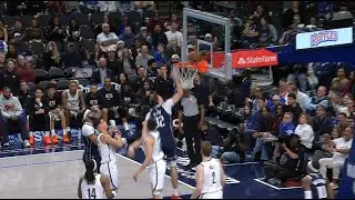 Cooper Flagg blows the dunk, Egor Dёmin steals the ball, goes for the behind-the-back pass, no good