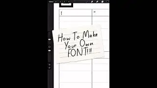 How To Make Your Own Font in Under A Minute 😍 #create #fonts #procreate #calligraphr #diyfont #font