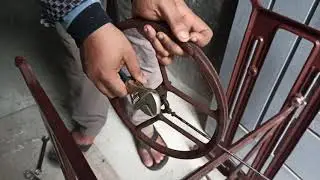 cara memasang pitman crank baru pada kaki mesin jahit