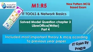 O Level | IT TOOLS & NETWORK BASICS | CHAPTER 3  | part 4| mcq@KnowledgeEnhancedbyPragya